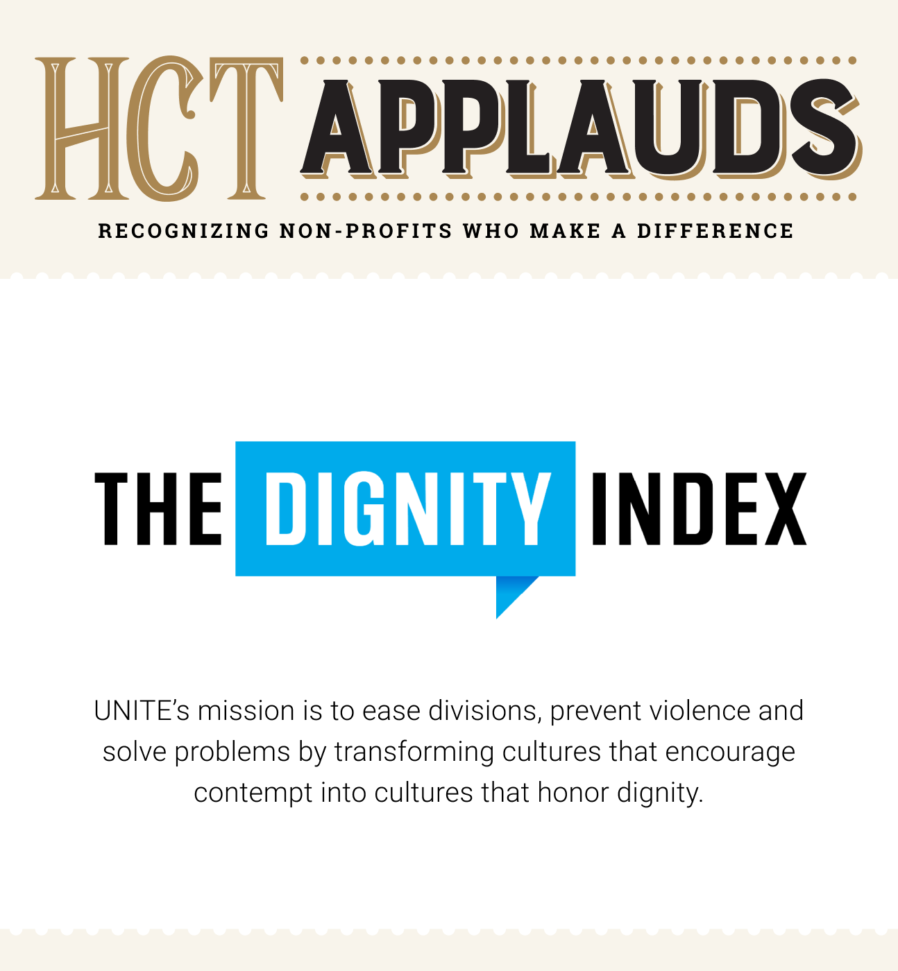 Applauds Dignity