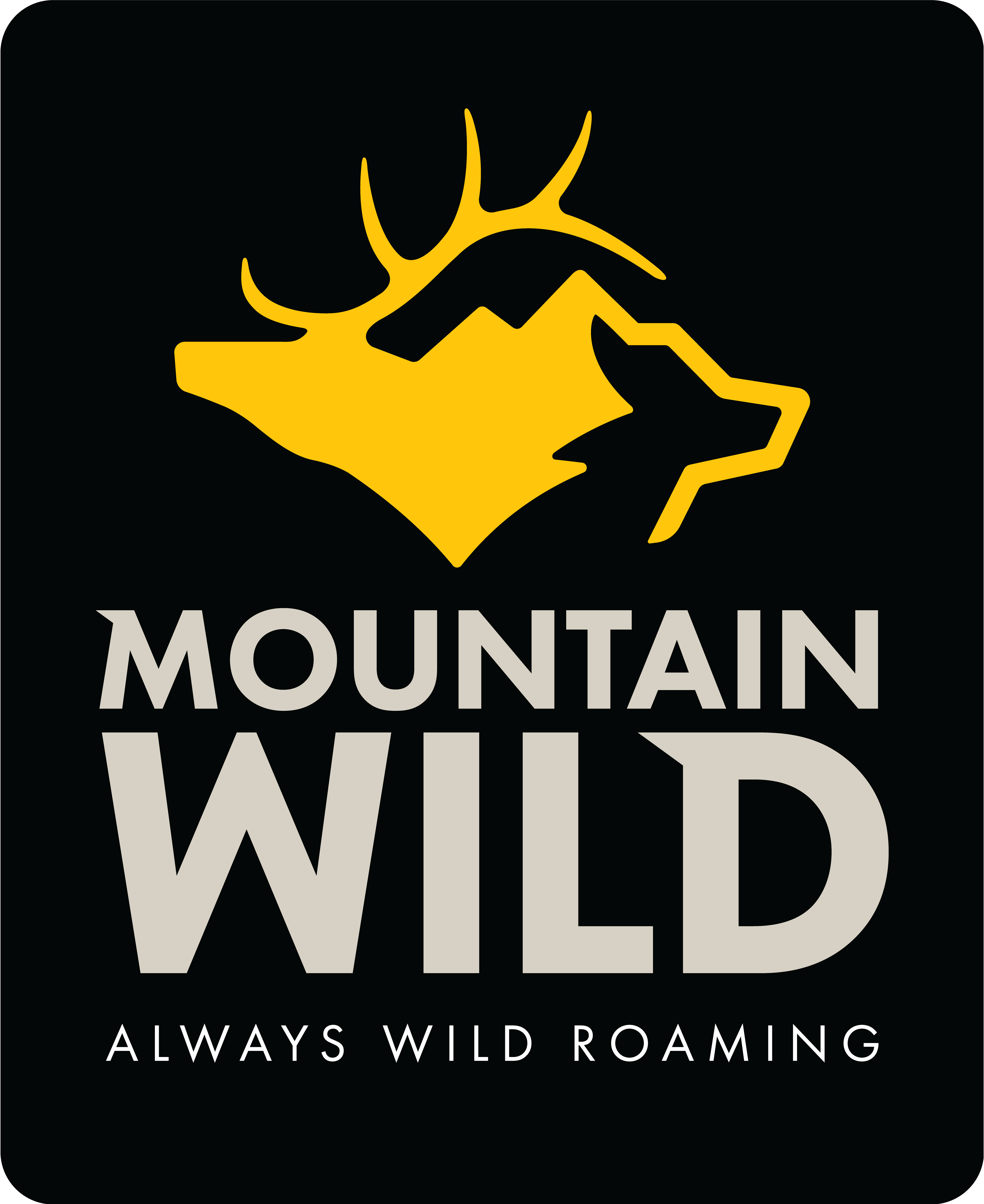 Mountain Wild Rectangle Logo With Tagline