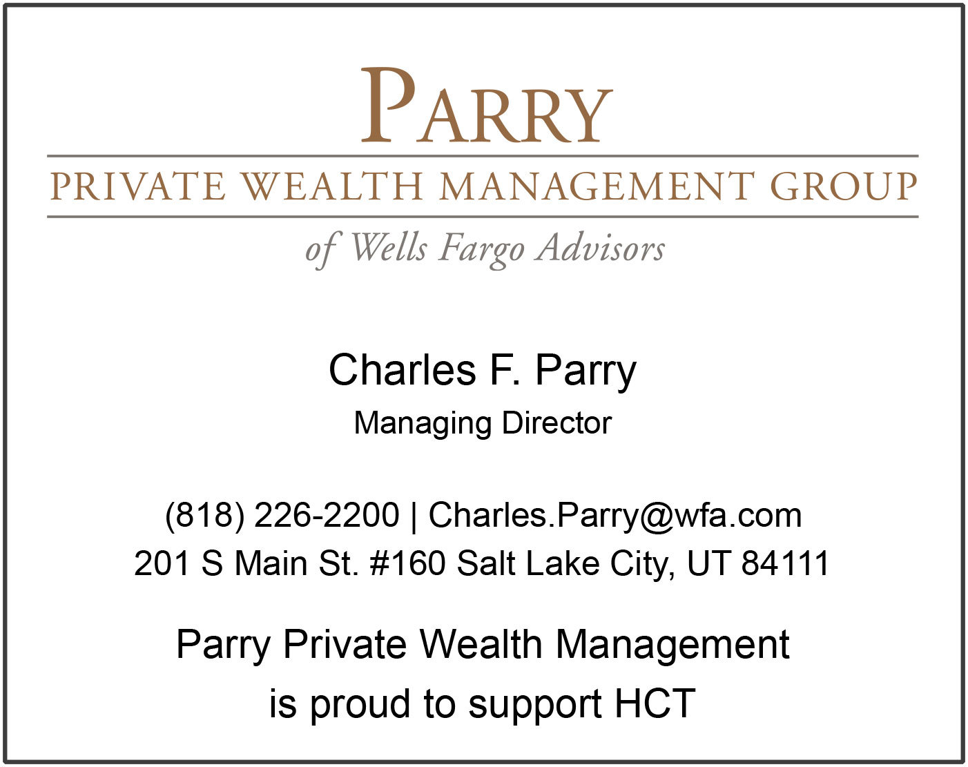 Parry Private Wealth MG Ad